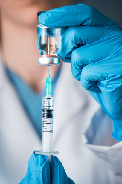 Vaccination, Flu Vaccine, Syringe, Injecting